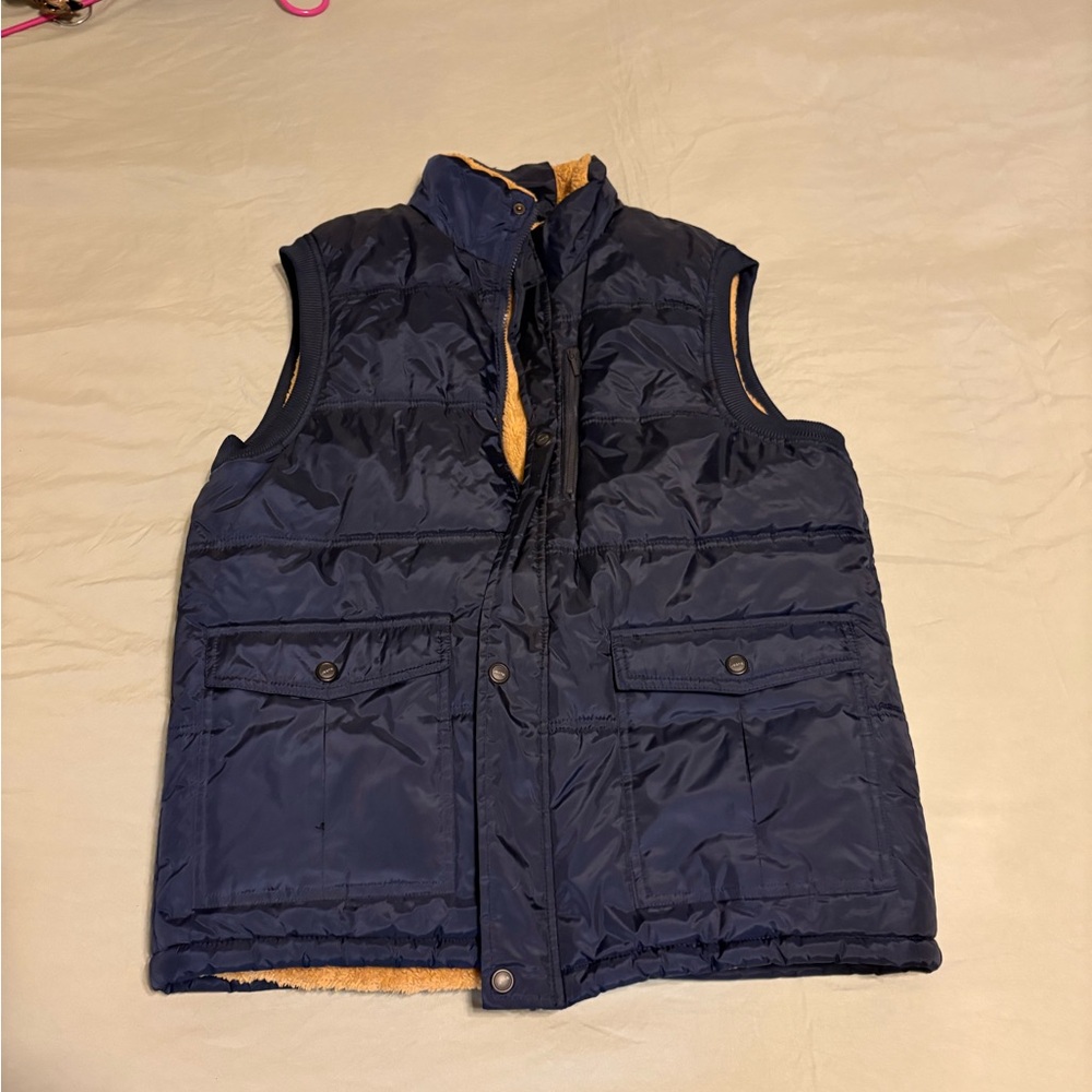 Source Unknown Dark Blue Quilted Vest
